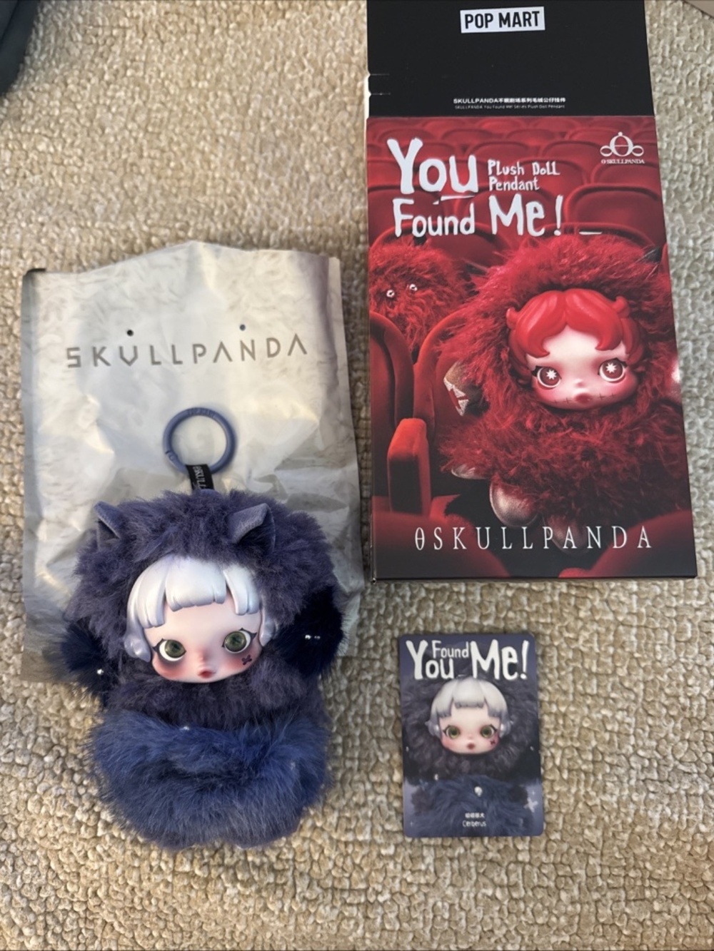 POP MART x SKULLPANDA You Found Me! – Cerberus Plush Pendant ✨